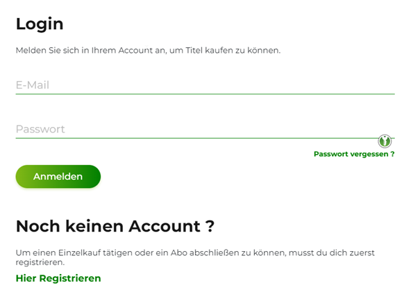 Login auf dem Lektürehilfen-Portal